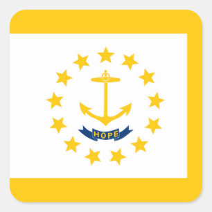 Adesivo Quadrado Rhode Island State Flag Design