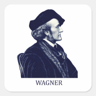 Adesivo Quadrado Richard Wagner, azul