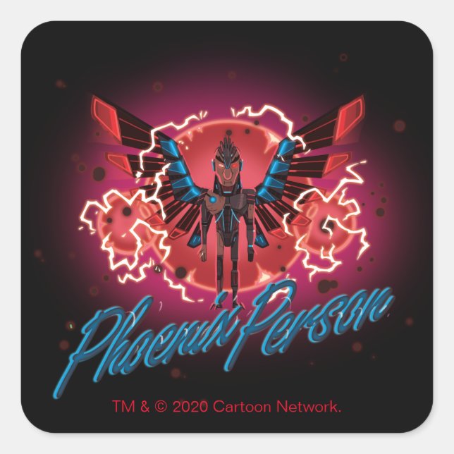 Adesivo Quadrado RICK E MORTY™ | Pessoa Phoenix (Frente)