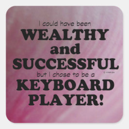 Adesivo Quadrado rico e bem-sucedido do teclado