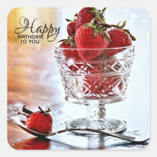 Adesivo Quadrado Rico Vintage Birthday Stickers (selos de envelope)