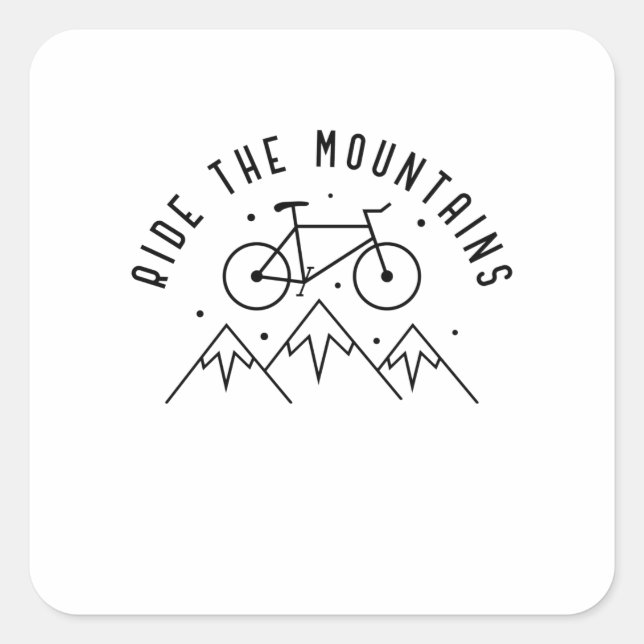Adesivo Quadrado Ride The Mountains (Frente)