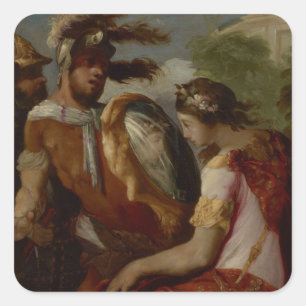 Adesivo Quadrado Rinaldo e o Espelho-Protetor, c.1650-55