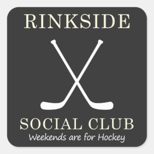 Adesivo Quadrado Rinkside Social Club: Finais de semana para a Mãe