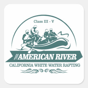 Adesivo Quadrado Rio Americano Rafting