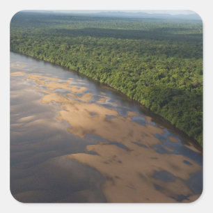 Adesivo Quadrado Rio Essequibo, rio mais longo da Guiana e 3