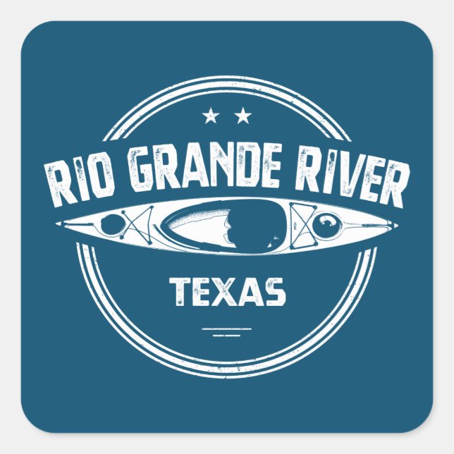 Adesivo Quadrado Rio Grande, Texas (Frente)
