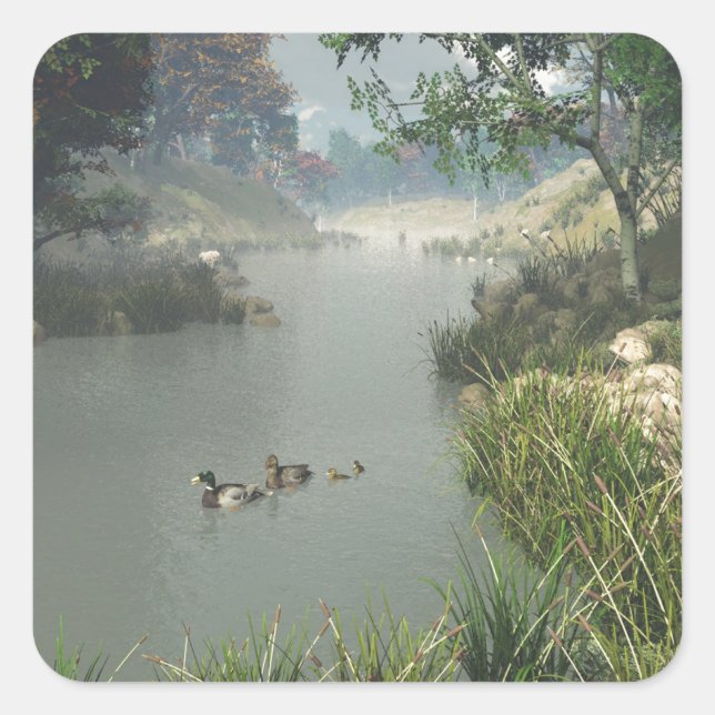 Adesivo Quadrado Rio Lazy (Frente)