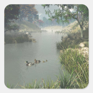 Adesivo Quadrado Rio Lazy