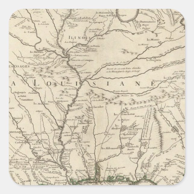 Adesivo Quadrado Rio Mississippi (Frente)