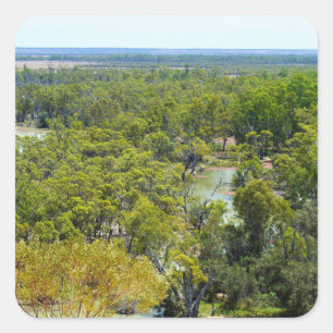 Adesivo Quadrado Rio Murray, Austrália, pontos de vista altos