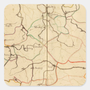 Adesivo Quadrado Rios e Vales da Alemanha