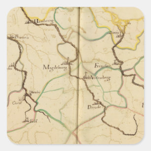Adesivo Quadrado Rios e vales de Alemanha