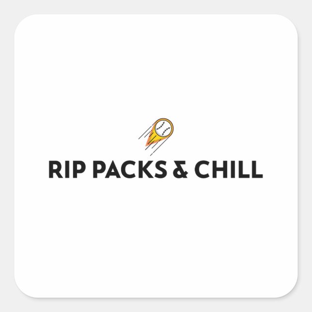 Adesivo Quadrado Rip Packs e Chill T-Shirt (Frente)