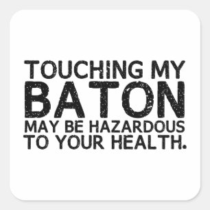 Adesivo Quadrado Risco de Baton