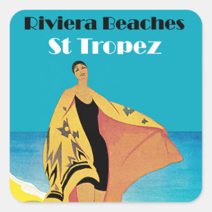 Adesivo Quadrado Riviera encalha o ~ St Tropez