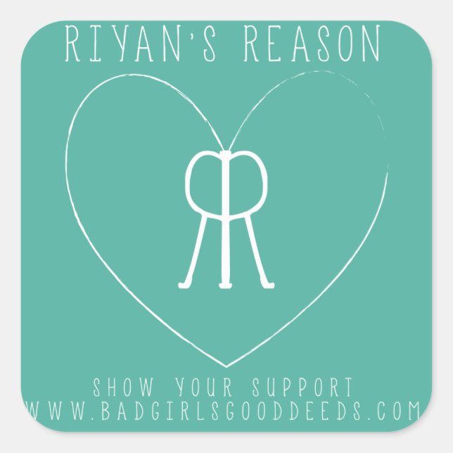 Adesivo Quadrado Riyan's Reason Square Sticker (Frente)