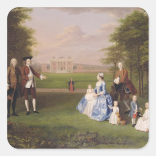 Adesivo Quadrado Robert Gwillym de Atherton e de sua família,