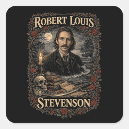 Adesivo Quadrado Robert Louis Stevenson