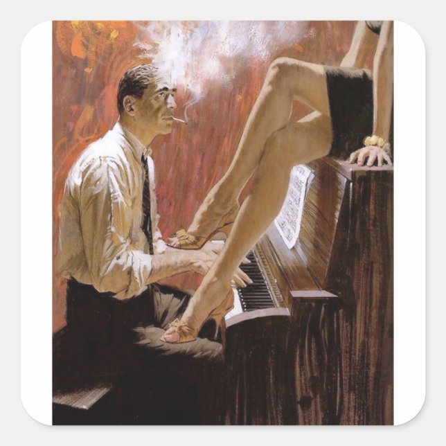 Adesivo Quadrado Robert McGinnis Me Assassinou Por Cobrir Do Livro  (Frente)