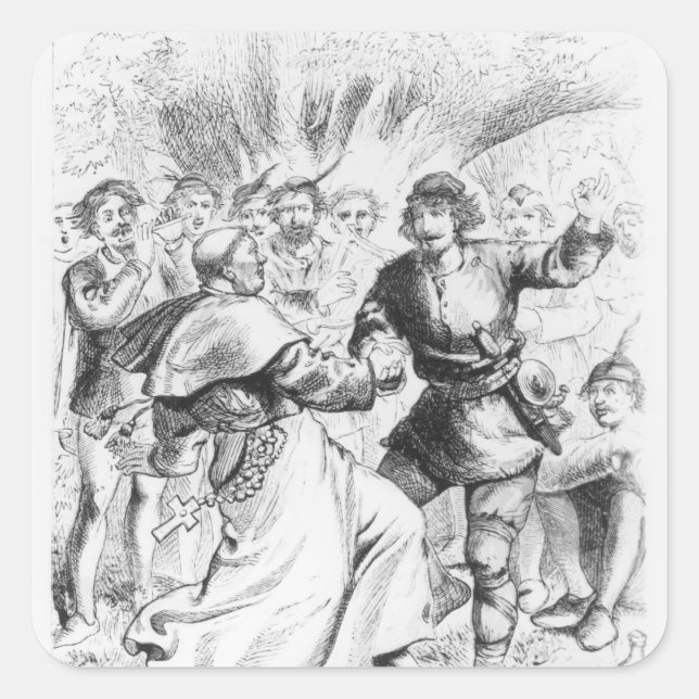 Adesivo Quadrado Robin Hood e o Bispo (Frente)