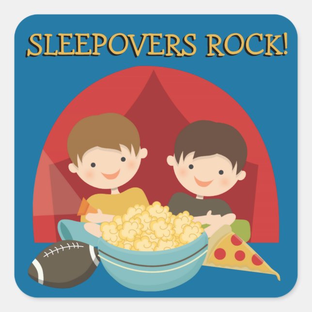 Adesivo Quadrado Rocha dos Sleepovers (Frente)