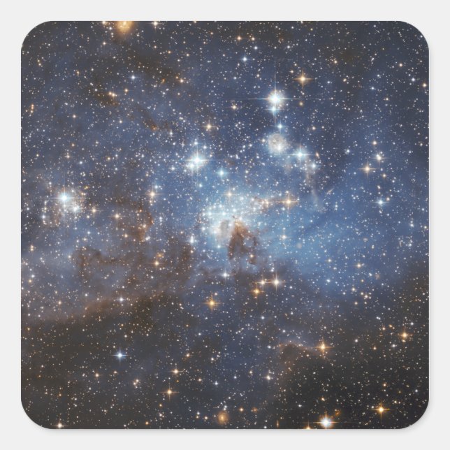 Adesivo Quadrado Rochas de gás e poeiras (Frente)