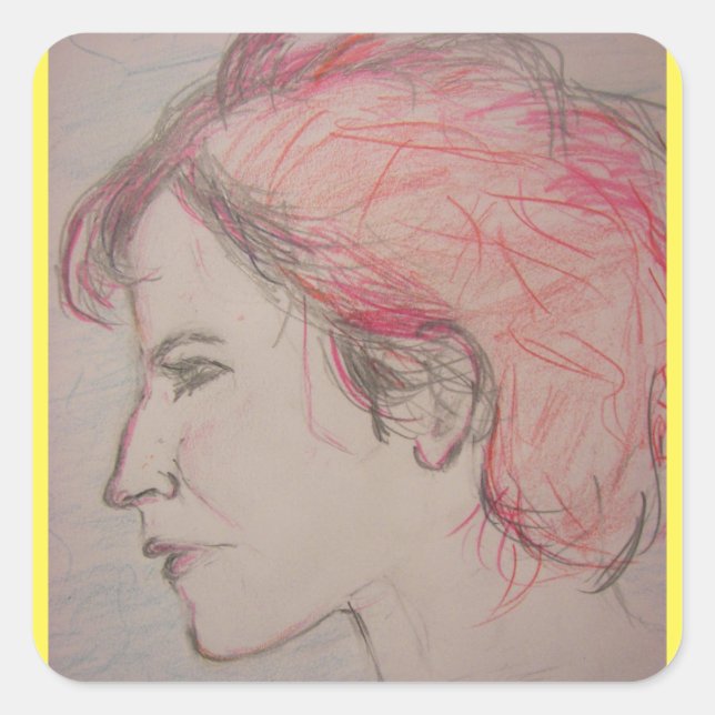 Adesivo Quadrado Rocker Girl (Frente)