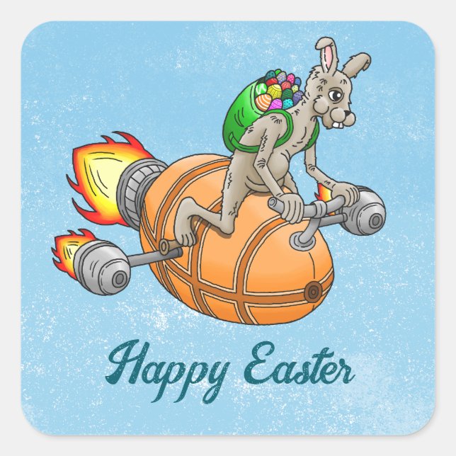 Adesivo Quadrado Rocket Bunny (Frente)