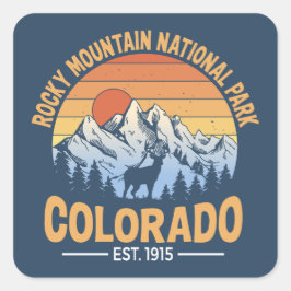 Adesivo Quadrado Rocky Mountain National Park Sticker Decal