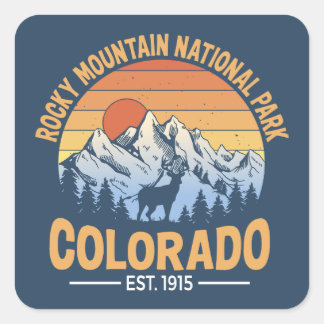 Adesivo Quadrado Rocky Mountain National Park Sticker Decal