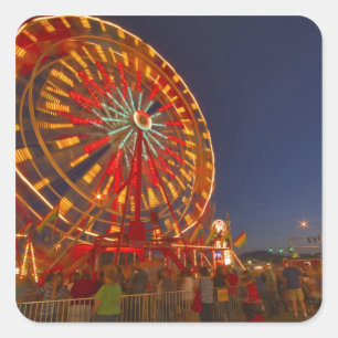 Adesivo Quadrado roda-gigante ao anoitecer no noroeste de Montana