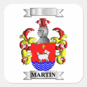 Adesivo quadrado Rodriguez Sobrenome E Escudo
