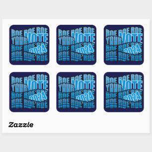 ADESIVO QUADRADO ROE ROE ROE VOTE