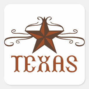 Adesivo Quadrado Rolagem do Texas Star