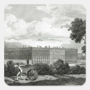 Adesivo Quadrado Rolando os gramados no palácio do Hampton Court