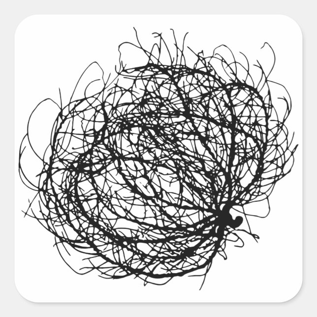 Adesivo Quadrado Rolling Tumbleweed Plant — Arte Original (Frente)