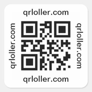 Adesivo Quadrado Rolo do rick do código de QR ao número de telefo