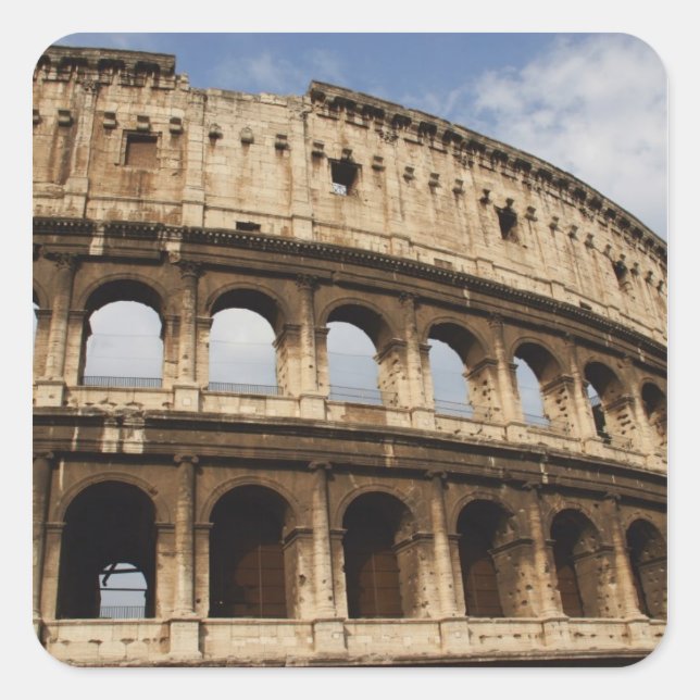 Adesivo Quadrado Roman Art. The Colosseum ou Flavian 2 (Frente)