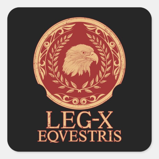 Adesivo Quadrado Roman Eagle Legio X Emblem (Frente)
