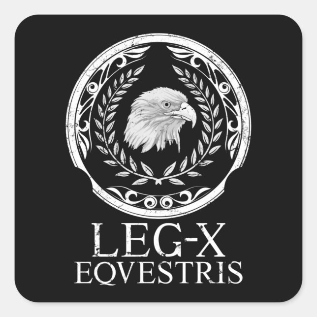 Adesivo Quadrado Roman Eagle Legio X Emblem (Frente)
