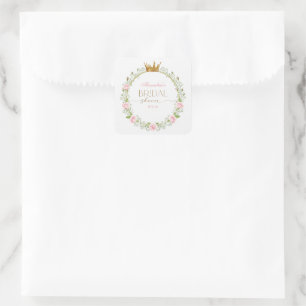 Adesivo Quadrado Romance Corado: Rosas Rosa & Respiração de Bebê