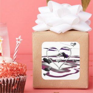 Adesivo Quadrado Romance futurístico