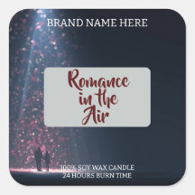 Romance in the Air Candle Label – Gothic & Elegant