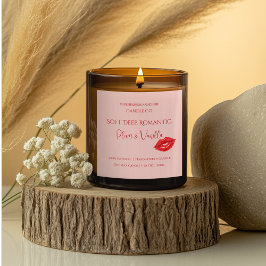 Adesivo Quadrado Romantic Luxury Love Design - Velvet Kiss Candle