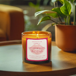 Adesivo Quadrado Romantic Luxury Love Design - Velvet Kiss Candle