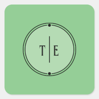 Adesivo Quadrado Romântica Vintage Inspirou Casamento Verde Pálido