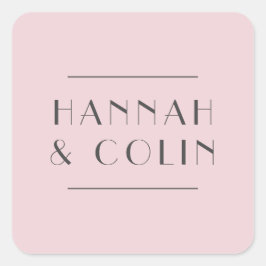 Adesivo Quadrado Romântico Dusty Rosa Peony Modern