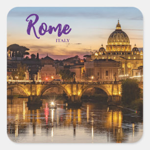 Adesivo Quadrado Rome Itália Sticker Basílica de São Pedro
