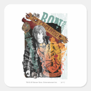 Adesivo Quadrado Ron Weasley Collage 1